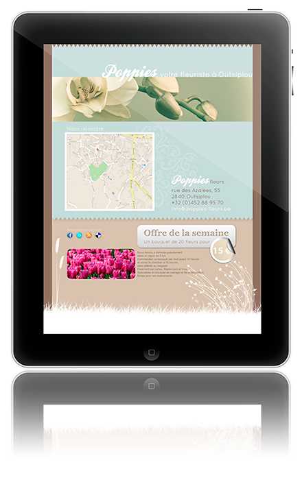 exemple template site fleuriste