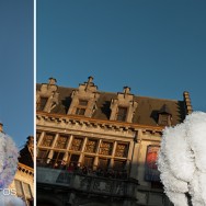 chapeaux des Gilles devant l'hôtel de ville